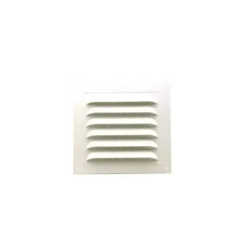 Gable Vent, 10.12 in L, 10.855 in W, Polypropylene, White