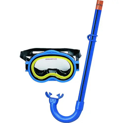 55942 Swim Mask/Snorkel, Polycarbonate Lens, PVC Frame, Blue 55942 Swim Mask/Snorkel, Polycarbonate Lens, PVC Frame, Blue
