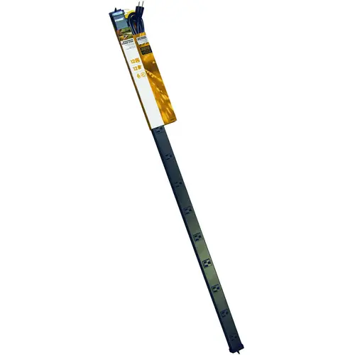 STRIP 12OUT MTL W/BRKR 4FT BLK Black STRIP 12OUT MTL W/BRKR 4FT BLK Black