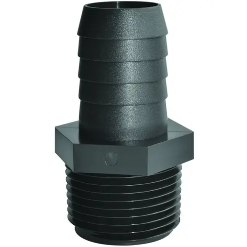 A1414P Pipe to Hose Adapter, Straight, Polypropylene, Black A1414P Pipe to Hose Adapter, Straight, Polypropylene, Black