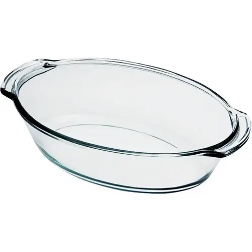 Oven Basics Series 82631BL11 Oval Roaster, 4 qt Capacity, Glass, Clear, Dishwasher Safe: Yes - pack of 2 Oven Basics Series 82631BL11 Oval Roaster, 4 qt Capacity, Glass, Clear, Dishwasher Safe: Yes - pack of 2