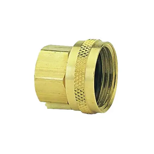 Hose Adapter, 1/2 x 3/4 in, FNPT x FNH, Brass, For: Garden Hose Hose Adapter, 1/2 x 3/4 in, FNPT x FNH, Brass, For: Garden Hose