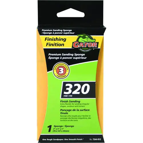 Sanding Sponge, 5 in L, 3 in W, 320 Grit Sanding Sponge, 5 in L, 3 in W, 320 Grit