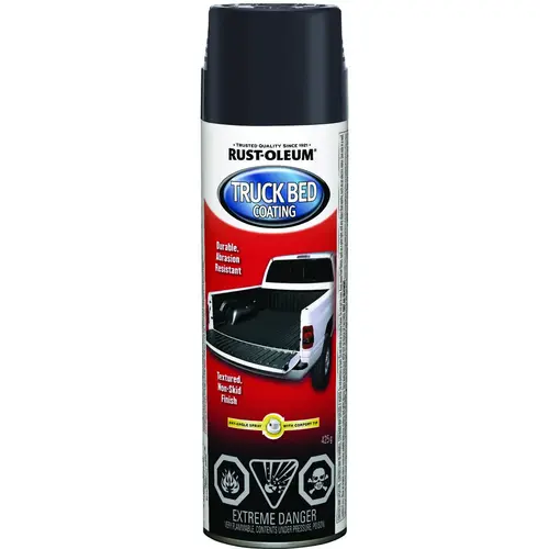 AUTOMOTIVE Truck Bed Coating, Black, 425 g, Aerosol Can