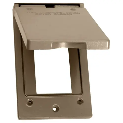 Cover, 4-9/16 in L, 2-13/16 in W, Metal, Bronze, Powder-Coated