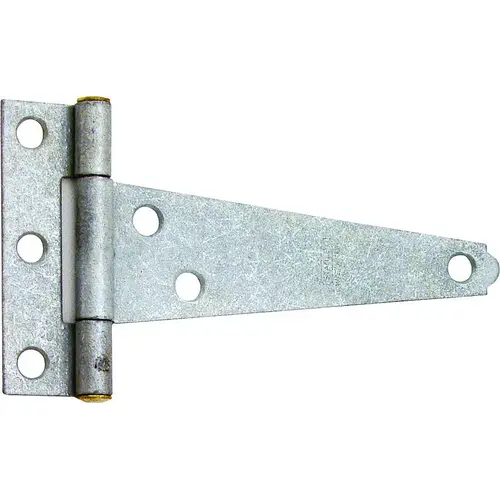 T-Hinge, Galvanized Steel, Galvanized Brass Pin, Fixed Pin, 180 deg Range of Motion, 36 (Pair) lb - pack of 2 T-Hinge, Galvanized Steel, Galvanized Brass Pin, Fixed Pin, 180 deg Range of Motion, 36 (Pair) lb - pack of 2