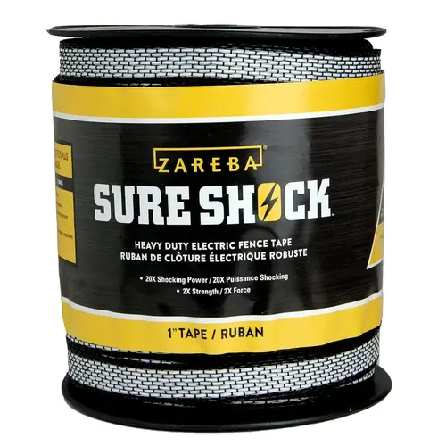 Electric Fence Tape, Heavy-Duty, Polyethylene, White Electric Fence Tape, Heavy-Duty, Polyethylene, White