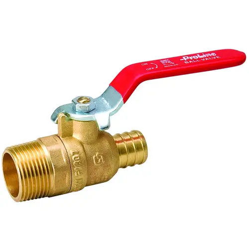 Ball Valve, 3/4 in Connection, MIP x PEX, 400/160 psi Pressure, Brass Body Chrome Ball Valve, 3/4 in Connection, MIP x PEX, 400/160 psi Pressure, Brass Body Chrome