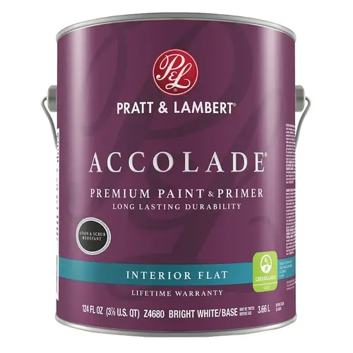 Accolade Z4600 Paint and Primer, Flat, Bright White Base, 124 oz Accolade Z4600 Paint and Primer, Flat, Bright White Base, 124 oz