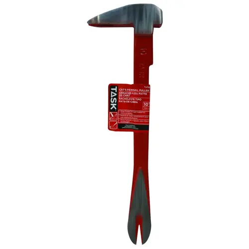 Nail Puller, 11-1/2 in L, Carbon Steel