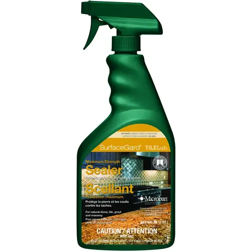 TileLab Grout and Tile Sealer, Liquid, Clear, 946 mL Bottle