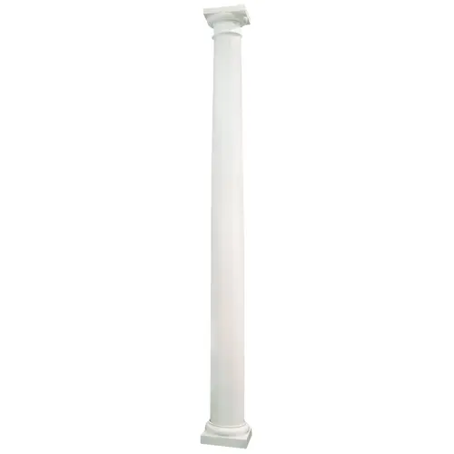 800EW610 Column Post Set, 10 ft H, Square, Wood, White