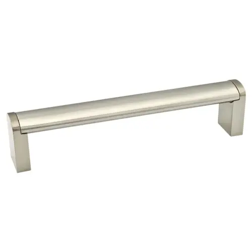 Cabinet Pull, 5-11/32 in L Handle, 25/32 in H Handle, 1-7/32 in Projection, Metal/Stainless Steel Brushed Nickel Cabinet Pull, 5-11/32 in L Handle, 25/32 in H Handle, 1-7/32 in Projection, Metal/Stainless Steel Brushed Nickel