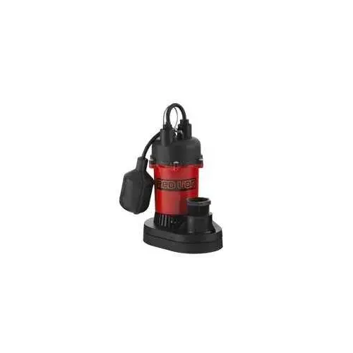 Sump Pump, 1-Phase, 5 A, 115 V, 1/2 hp, 1-1/2 in Outlet, 28 ft Max Head, 3600 gph, Thermoplastic Sump Pump, 1-Phase, 5 A, 115 V, 1/2 hp, 1-1/2 in Outlet, 28 ft Max Head, 3600 gph, Thermoplastic