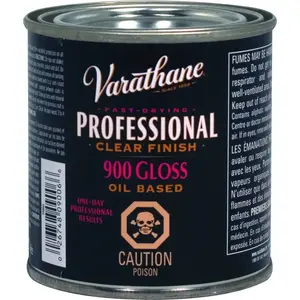 Varathane Y90061 Wood Finish, Gloss, Clear, Liquid, 236 mL, Can