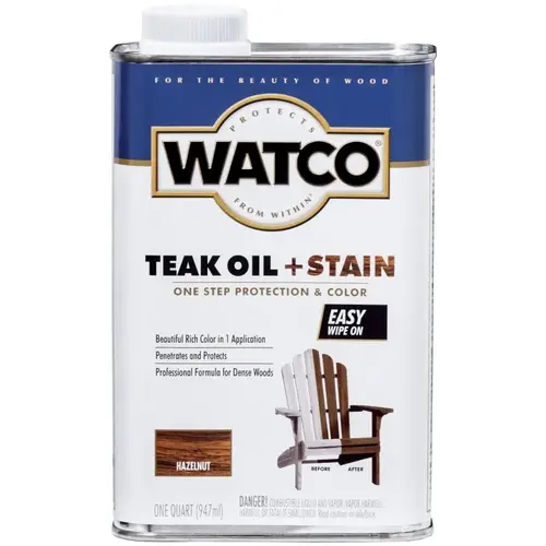 Oil and Stain, Warm Glow, Hazelnut, Liquid, 1 qt, Can Oil and Stain, Warm Glow, Hazelnut, Liquid, 1 qt, Can