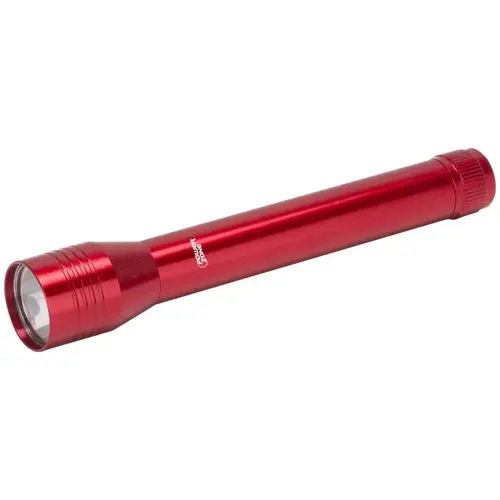 Flashlight, AA Battery, LED Lamp, 150 Lumens, 60 m Beam Distance, 1.5 hrs Run Time, Red