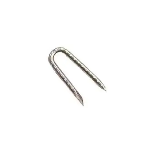 00 Fence Staple, 1/4 in W Crown, 9 Gauge Galvanized 00 Fence Staple, 1/4 in W Crown, 9 Gauge Galvanized
