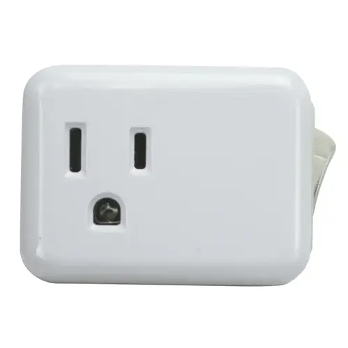 Outlet Tap with On Off Switch, 1 -Outlet, Green Outlet Tap with On Off Switch, 1 -Outlet, Green