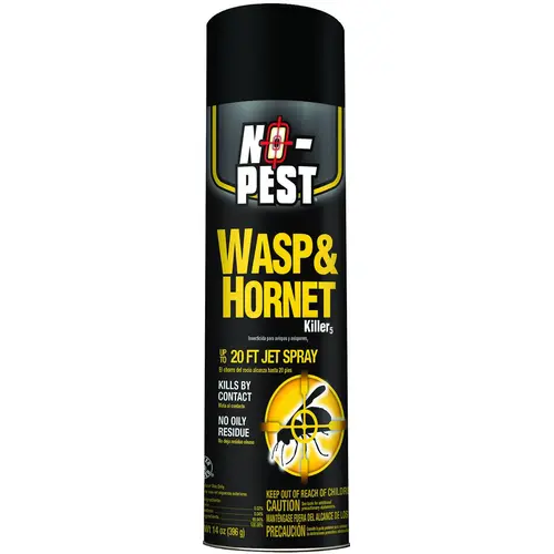Wasp and Hornet Killer, Liquid, Spray Application, 14 oz Can Light Yellow/Water White