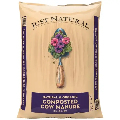Just Natural Composted Cow Manure, 0.75 cu-ft Bag Just Natural Composted Cow Manure, 0.75 cu-ft Bag