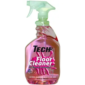 Tech 16326-06S Floor Cleaner, 32 oz Bottle, Liquid, Slight Pleasant, Transparent Pink