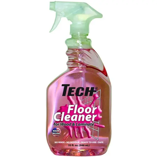 Floor Cleaner, 32 oz Bottle, Liquid, Slight Pleasant, Transparent Pink