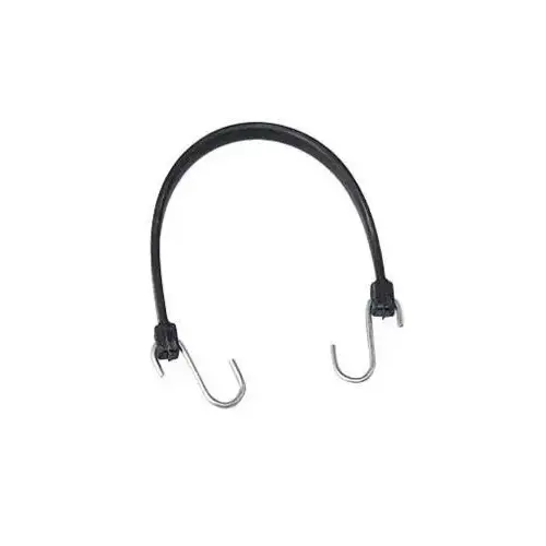 Industrial Tarp Strap, 13 in L, EPDM Rubber, Black, Hook End Industrial Tarp Strap, 13 in L, EPDM Rubber, Black, Hook End