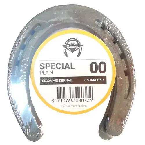 Special Plain Horseshoe, 1/4 in Thick, 00, Steel - pack of 15