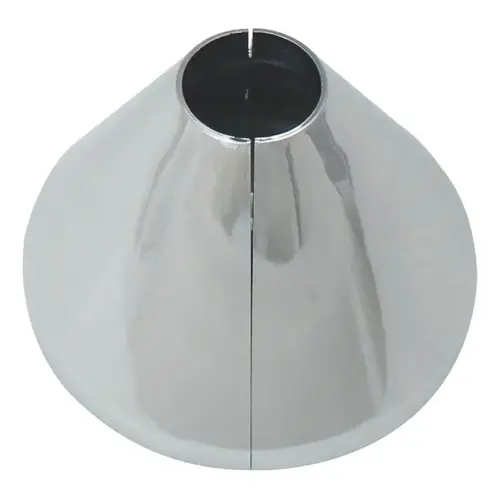 Klip-On Deep Flange, Plastic, Chrome Plated, For: 1/2 in Iron Pipe