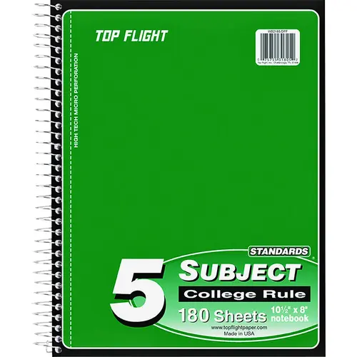 WB2185DPF Notebook, Micro-Perforated Sheet, 180-Sheet, Wirebound Binding