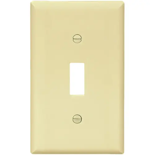 Wallplate, 4-1/2 in L, 2-3/4 in W, 1 -Gang, Nylon, Ivory, High-Gloss - pack of 5 Wallplate, 4-1/2 in L, 2-3/4 in W, 1 -Gang, Nylon, Ivory, High-Gloss - pack of 5