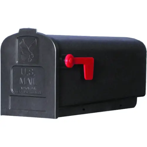 Parson Series PL10B0201 Rural Mailbox, 875 cu-in Capacity, Plastic, 7.9 in W, 19.4 in D, 9.6 in H Black Parson Series PL10B0201 Rural Mailbox, 875 cu-in Capacity, Plastic, 7.9 in W, 19.4 in D, 9.6 in H Black
