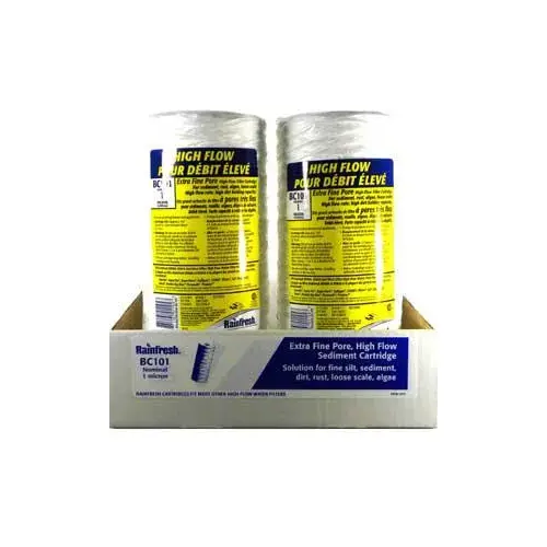 BC Series Filter Cartridge, 1 um Filter, Polypropylene Filter Media