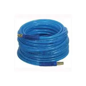 Tru-Flate 12-50E Air Hose, 1/4 in OD, 50 ft L, MNPT, 300 psi Pressure, Polyurethane, Blue