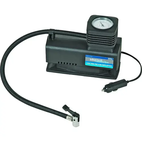 Air Compressor, 12 V, 250 psi Pressure, 15 Lpm Air Black Air Compressor, 12 V, 250 psi Pressure, 15 Lpm Air Black