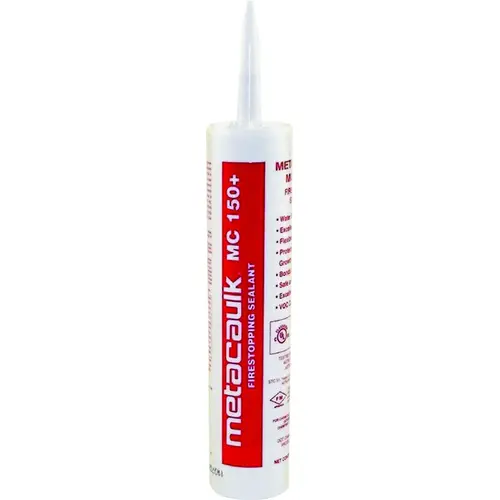 Metacaulk MC 150+ Series Firestop Sealant, Red, 40 to 120 deg F, 30 oz Cartridge Metacaulk MC 150+ Series Firestop Sealant, Red, 40 to 120 deg F, 30 oz Cartridge