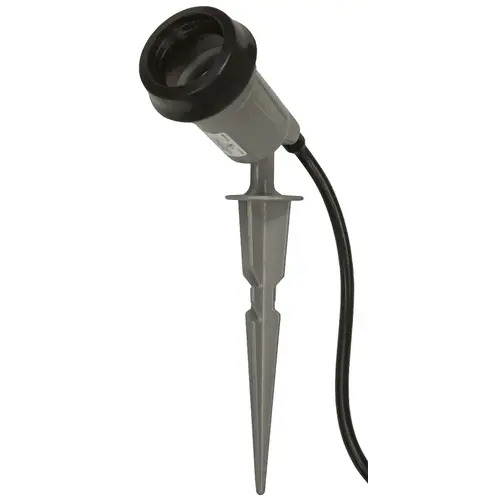 Lamp Holder Assembly, 125 V, 75 to 150 W, Metal Housing Material, Gray