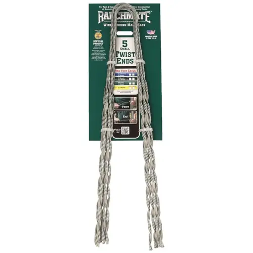 Twist End, Small, Steel, Green, Galvanized, For: 14 ga Barbed Wire, 9 ga Smooth Wire - pack of 5 Twist End, Small, Steel, Green, Galvanized, For: 14 ga Barbed Wire, 9 ga Smooth Wire - pack of 5