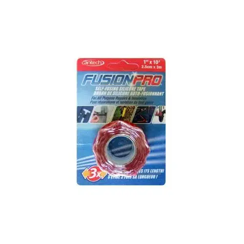 FushionPro 737-01 Silicone Tape, 3.28 yd L, 0.99 in W, Silicon Backing, Black