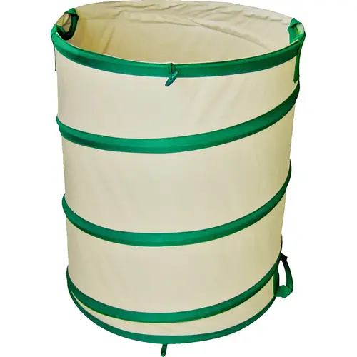 Garden Bag, 27 in L, 2 H x 22 Dia in, 45 gals Capacity, PVC, Beige Garden Bag, 27 in L, 2 H x 22 Dia in, 45 gals Capacity, PVC, Beige
