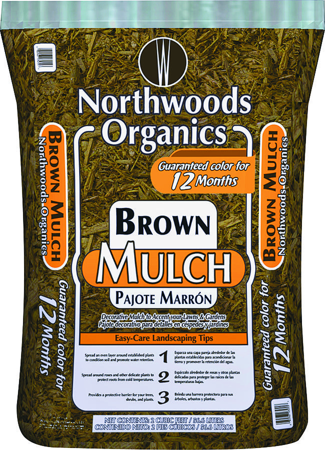 Northwoods Organics WNW03255 Decorative Mulch, Brown Bag
