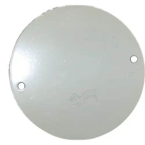 Ceiling Outlet Cover, 5 in Dia, Round, Aluminum, White, Powder-Coated