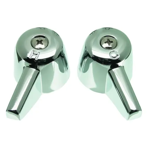 Faucet Handle, Metal/Zinc, Chrome Plated, For: Central Brass Kitchen and Bathroom Sink Faucets - pack of 2 Faucet Handle, Metal/Zinc, Chrome Plated, For: Central Brass Kitchen and Bathroom Sink Faucets - pack of 2
