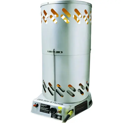 Convection Heater, 100 lb Fuel Tank, Propane, 75000 to 200000 Btu, 5000 sq-ft Heating Area Convection Heater, 100 lb Fuel Tank, Propane, 75000 to 200000 Btu, 5000 sq-ft Heating Area