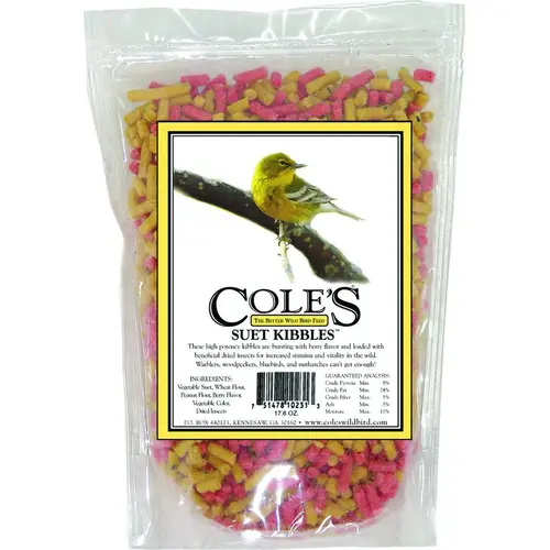 Suet Kibbles Bird Food, Berry Flavor, 17.6 oz Bag