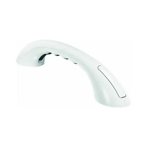 Designer Hand Grip, 9 in L Bar, 250 lb, Stainless Steel, Glacier White Designer Hand Grip, 9 in L Bar, 250 lb, Stainless Steel, Glacier White