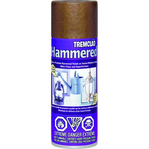 TREMCLAD Spray Paint, Hammered Gloss, Copper, 340 g, Aerosol Can - pack of 6 TREMCLAD Spray Paint, Hammered Gloss, Copper, 340 g, Aerosol Can - pack of 6