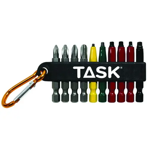 Task Carabiner Clip Set, Steel, 10-Piece Task Carabiner Clip Set, Steel, 10-Piece