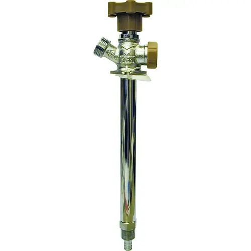 Anti-Siphon Frost-Free Sillcock Valve, 1/2 x 3/4 in Connection, MPT x Hose, 125 psi Pressure, Brass Body Chrome Anti-Siphon Frost-Free Sillcock Valve, 1/2 x 3/4 in Connection, MPT x Hose, 125 psi Pressure, Brass Body Chrome